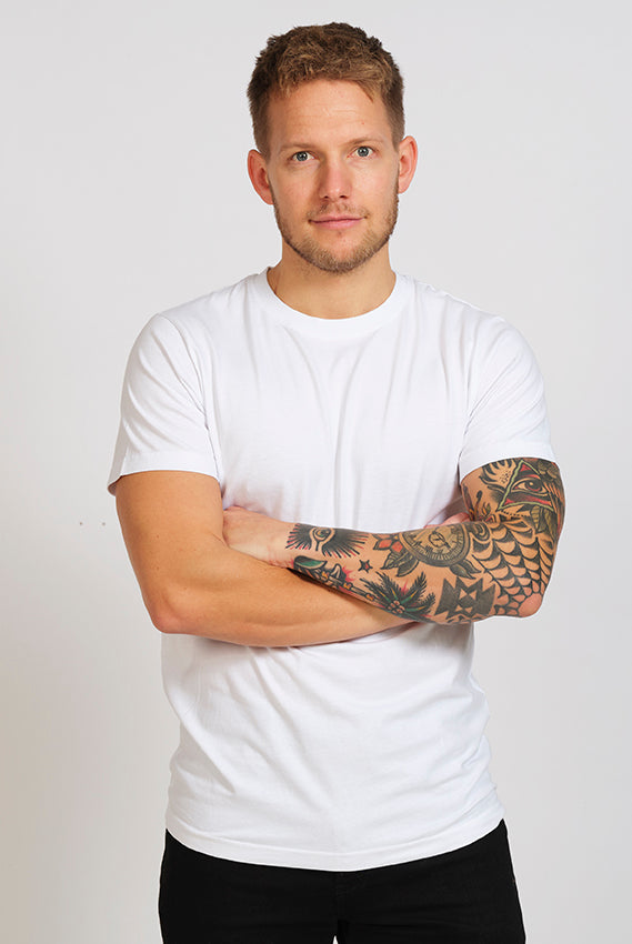 Camiseta Hombre Algodón Orgánico Blanca