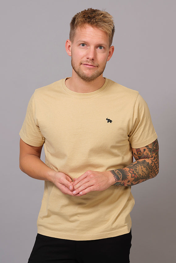 Camiseta Algodón Orgánico Beige - Elefante