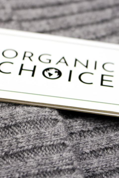 Gorro de Lana Orgánica Gris Detalle