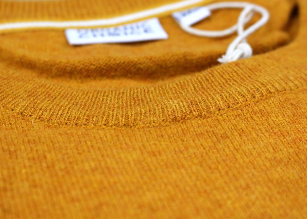 Jersey de Lana Orgánica Amarillo Detalle para Hombre lana orgánica