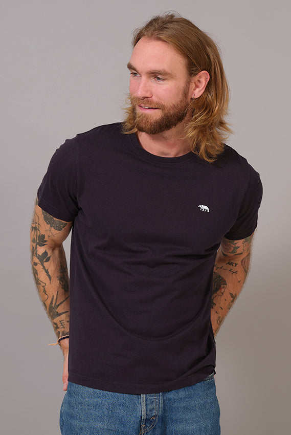 Camiseta Algodón Orgánico Azul Navy para Hombre Oso Polar