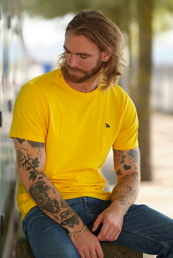 Camiseta Algodón Orgánico Amarilla Elefante