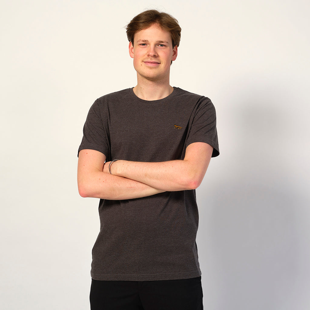 Camiseta Algodón Orgánico Gris Hombre Tigre