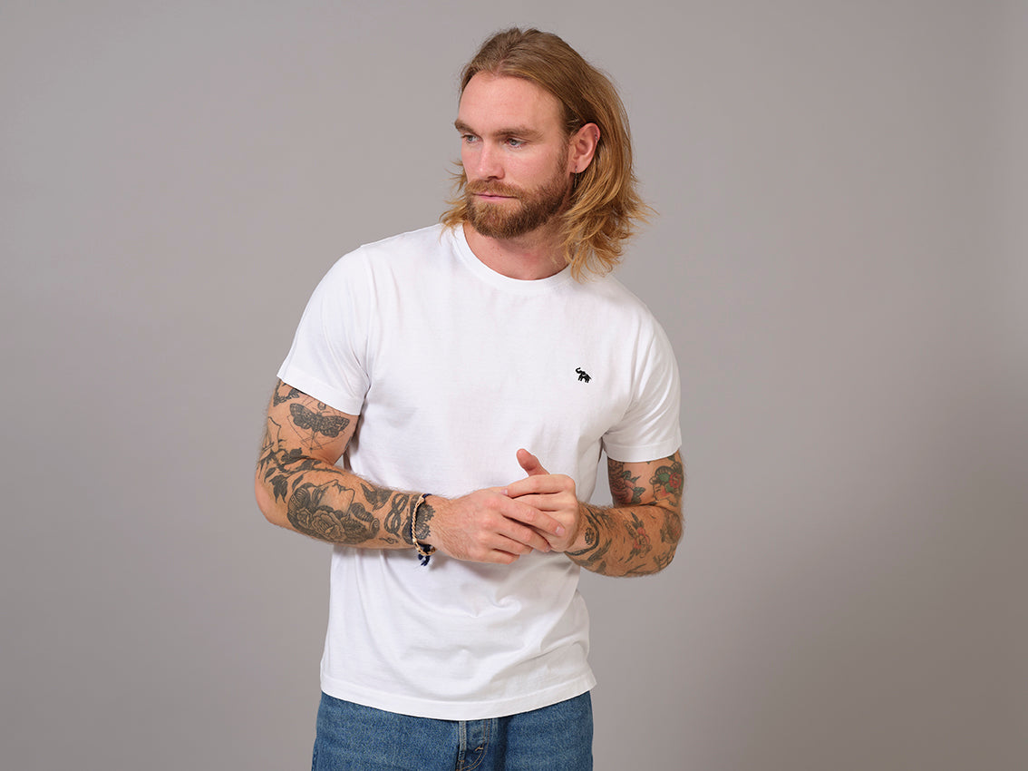Camiseta Blanca Elefante Hombre