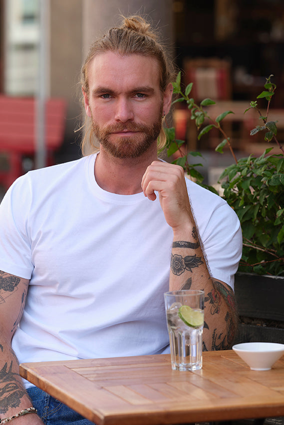 Camiseta Tigre Algodón Orgánico Blanca Hombre