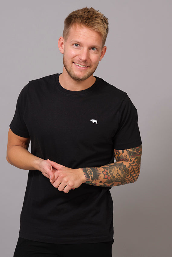 Camiseta Negra - Oso Polar Hombre