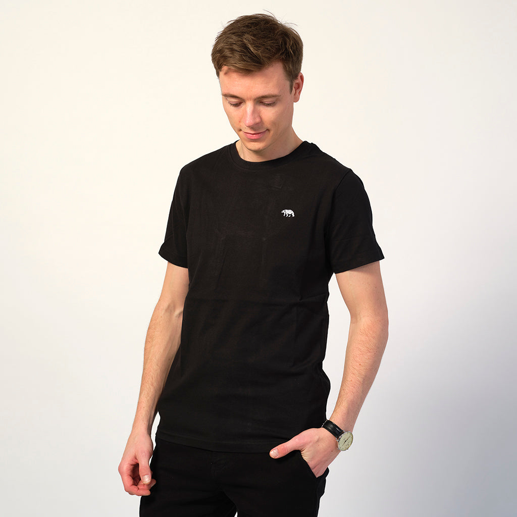 Camiseta Negra Hombre Oso Polar
