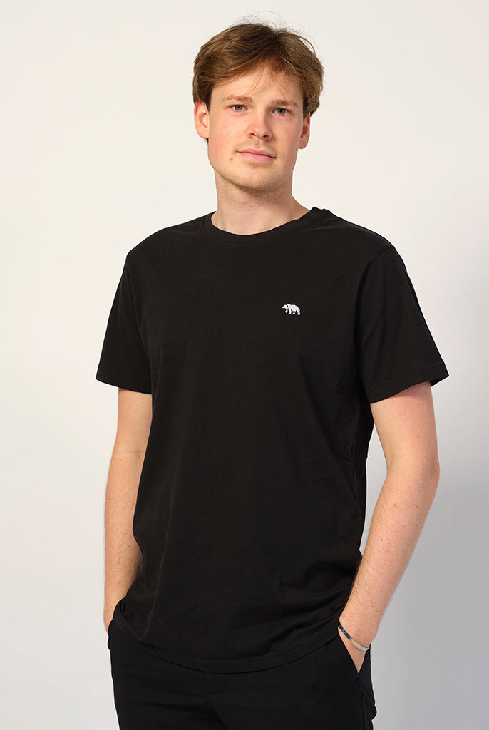 Camiseta Hombre Negra Oso Polar
