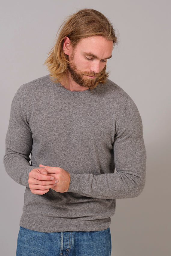 Jersey de Lana Hombre Gris Claro