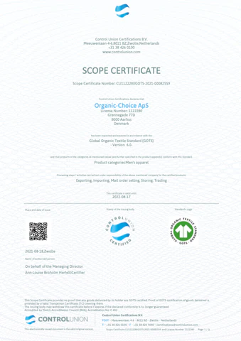 GOTS Certification Organic Choice