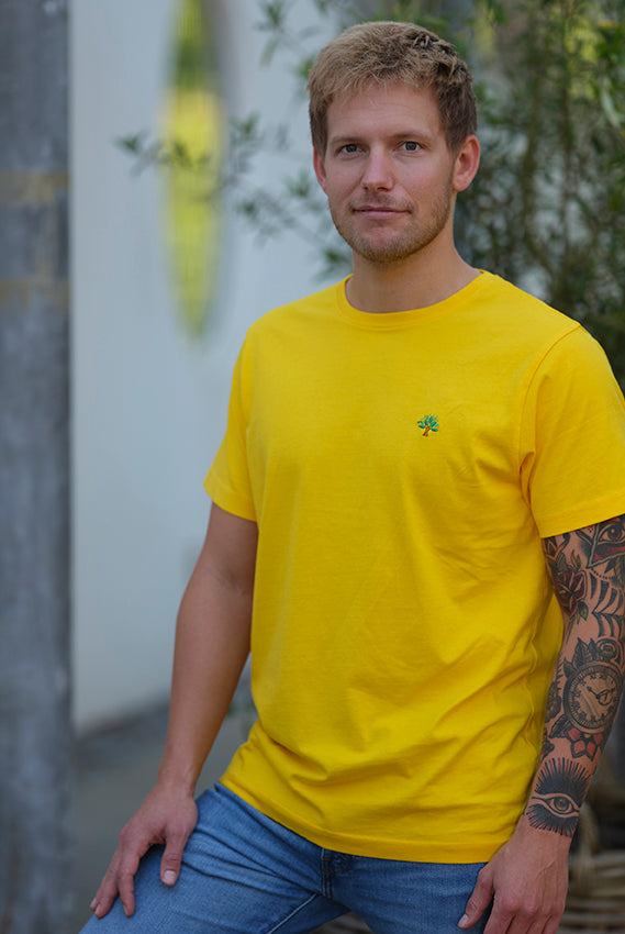 Camiseta Árbol Algodón Orgánico Amarilla 