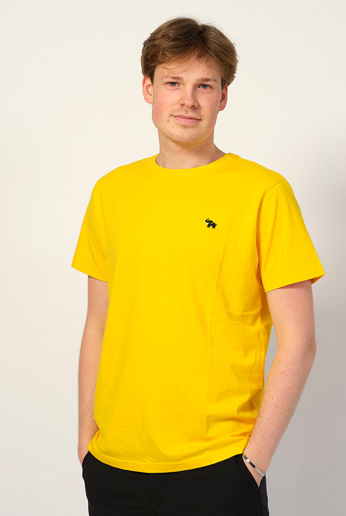 Camiseta Algodón Orgánico Amarilla Hombre Elefante