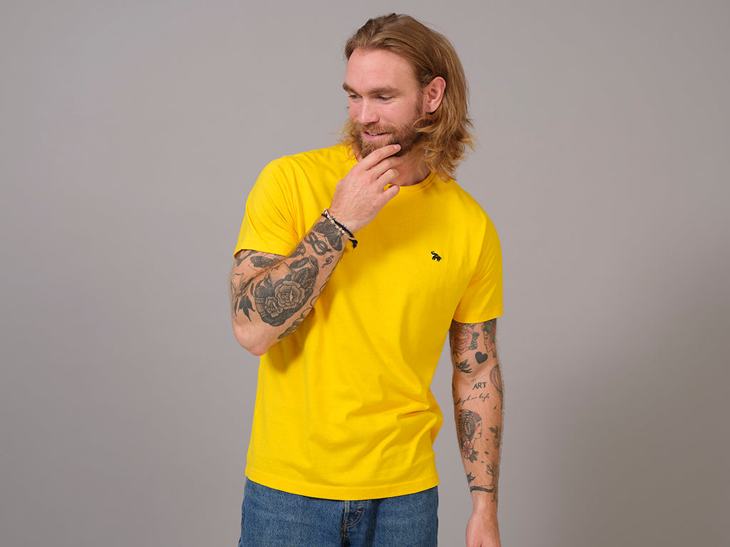 Camiseta Algodón Orgánico Amarilla - Elefante