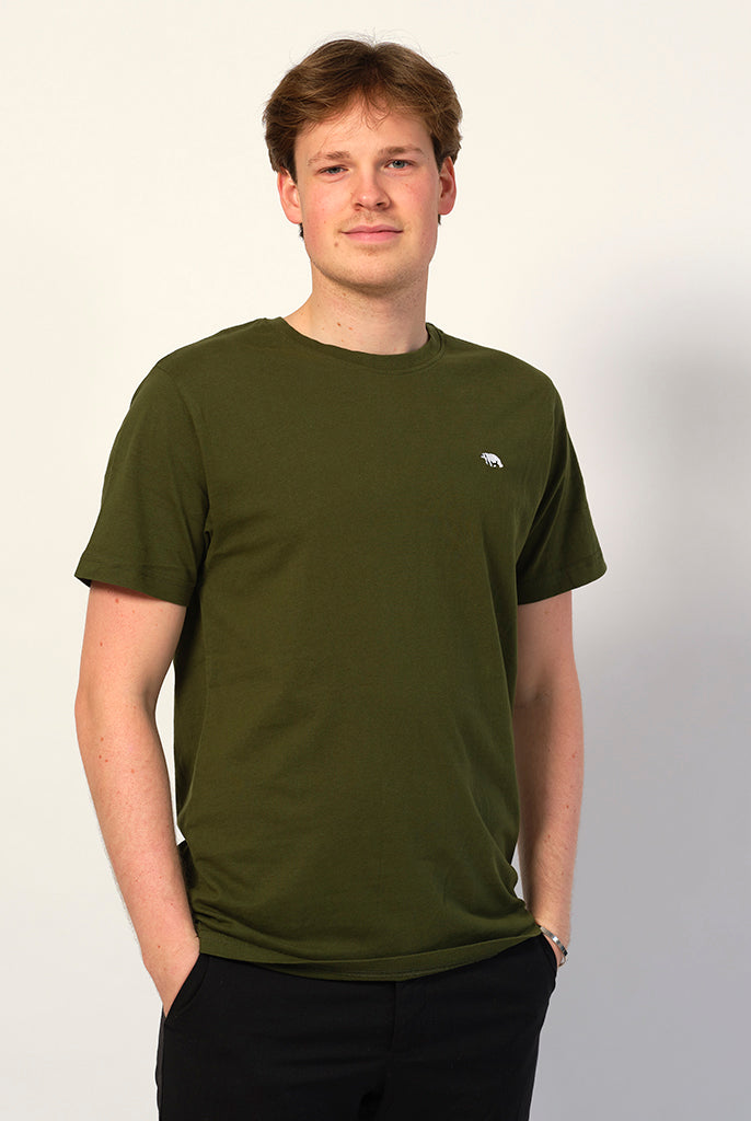 Hombre Camiseta Verde Oso Polar