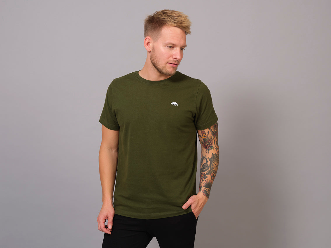 Camiseta Verde Hombre Oso Polar