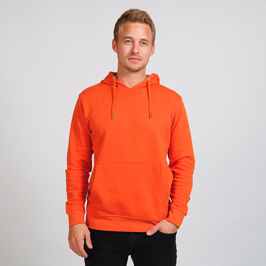 Sudadera Algodón Orgánico Naranja para Hombre