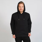 Hoodie Negra Sudadera Hombre Basic